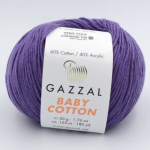 Пряжа Gazzal Baby Cotton 3440 фиолетовый