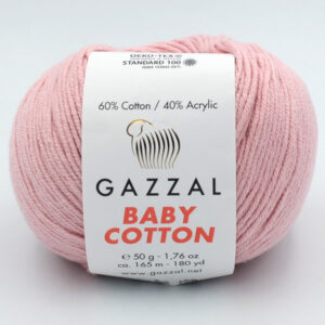 Пряжа Gazzal Baby Cotton 3444 пудра