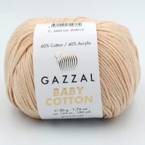 Пряжа Gazzal Baby Cotton 3445 светло-бежевый