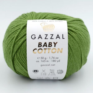 Пряжа Gazzal Baby Cotton 3449 зелёный