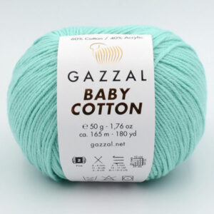 Пряжа Gazzal Baby Cotton 3452 бірюза
