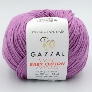 Пряжа Gazzal Baby Cotton XL сиреневый 3414XL