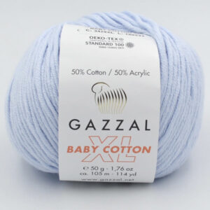 Пряжа Gazzal Baby Cotton XL нежно-голубой 3429XL