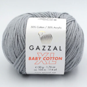 Пряжа Gazzal Baby Cotton XL серый 3430XL