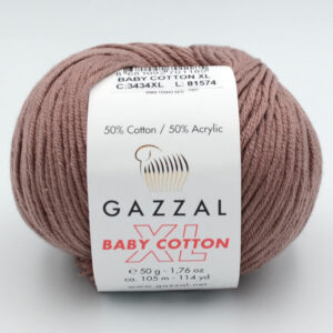 Пряжа Gazzal Baby Cotton XL мокко 3434XL