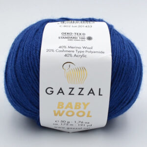 Пряжа Gazzal Baby Wool 802 темно-синий