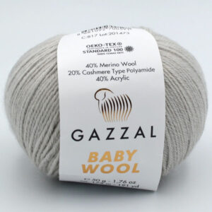 Пряжа Gazzal Baby Wool 817 светло-серый
