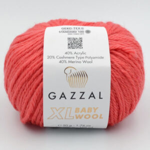 Пряжа Gazzal Baby Wool XL коралловый 819XL