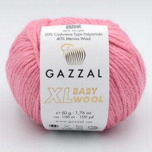 Пряжа Gazzal Baby Wool XL розовый 828XL