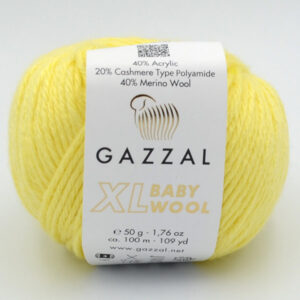 Пряжа Gazzal Baby Wool XL світло-жовтий 833XL