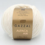 Пряжа Gazzal Alpaca Air 70 молочно-білий