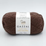 Пряжа Gazzal Happy Feet Uni Colors 3557 коричневий