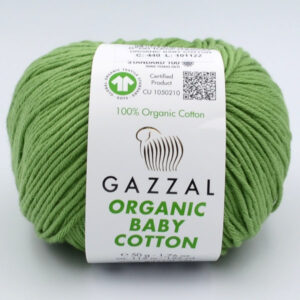 Пряжа Gazzal Organic Baby Cotton 440 зелений