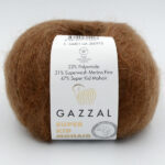 Пряжа Gazzal Super Kid Mohair 64401 коричневий