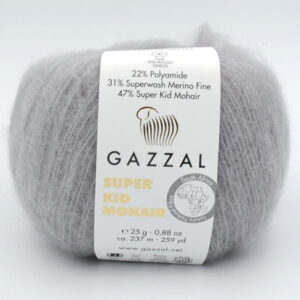 Пряжа Gazzal Super Kid Mohair 64434 сірий