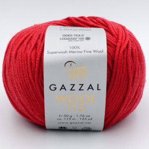 Пряжа Gazzal Wool 115 червоний 3319