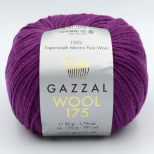 Пряжа Gazzal Wool 175 фіолетовий 334