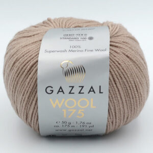 Пряжа Gazzal Wool 175 бежевий 343