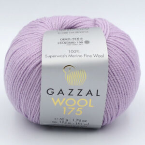 Пряжа Gazzal Wool 175 бузковий 350