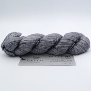 Пряжа Gazzal Wool Silk Storm Gray 11132 серый
