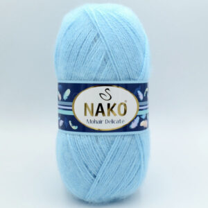 Пряжа Nako Mohair Delicate ніжно-блакитний 6119 (214)