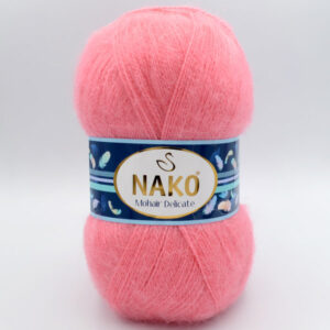Пряжа Nako Mohair Delicate кораловий 6138 (338)
