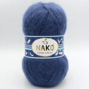 Пряжа Nako Mohair Delicate темно-синій 6146 (2181)