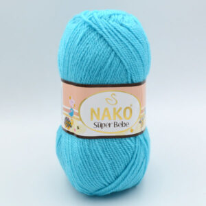 Пряжа Nako Super Bebe блакитна бірюза 3323