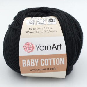 Пряжа YarnArt Baby Cotton 460 черный