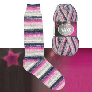 Пряжа Nako Boho 32612 Pink Star