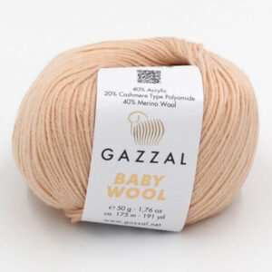 Пряжа Gazzal Baby Wool 839 светлый бежевый