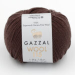 Пряжа Gazzal Wool 115 коричневий 3313