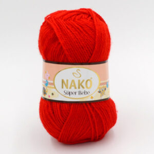 Пряжа Nako Super Bebe червоний 207