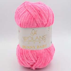 Пряжа Wolans Bunny Baby 100-64 ярко-розовый