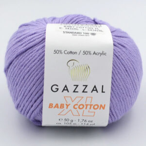 Пряжа Gazzal Baby Cotton XL лаванда 3420XL