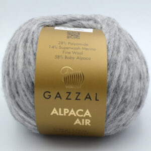 Пряжа Gazzal Alpaca Air 79 сірий меланж
