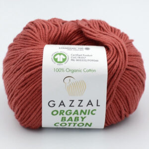 Пряжа Gazzal Organic Baby Cotton 445 теракотовий