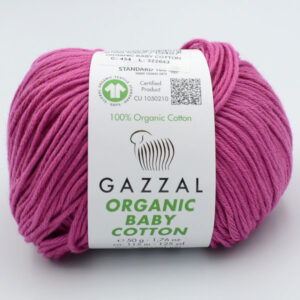 Пряжа Gazzal Organic Baby Cotton 454 малиновий