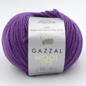 Пряжа Gazzal Wool 175 бузковий 335