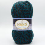 Пряжа Nako Sport Wool 21341 черно-зеленый
