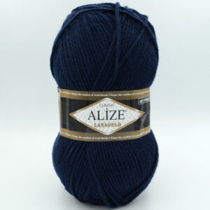 Пряжа Alize Lana Gold 58 темно-синий