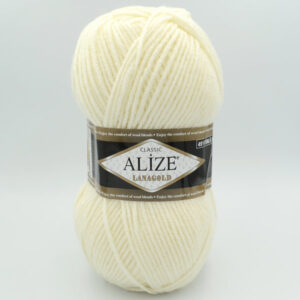 Пряжа Alize Lana Gold 62 молочный