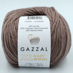 Пряжа Gazzal Baby Wool XL мокко 835XL