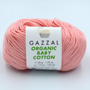 Пряжа Gazzal Organic Baby Cotton 425 рожевий