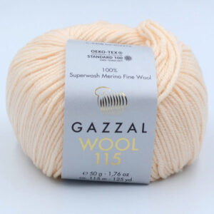 Пряжа Gazzal Wool 115 персиковий 3308
