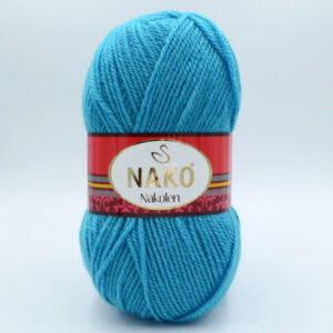 Пряжа Nako Nakolen блакитна бірюза 5052