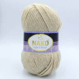 Пряжа Nako Sport Wool 23116 бежевый
