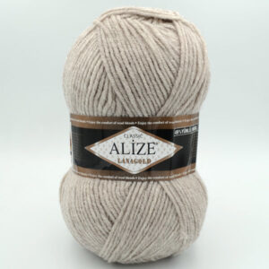 Пряжа Alize Lana Gold 152 бежевий меланж