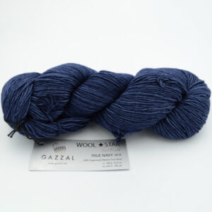 Пряжа Gazzal Wool Star True Navy 3818 темно-синий