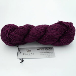 Пряжа Gazzal Wool Star Boysenberry 3825 бордово-фіолетовий